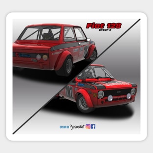 Fiat 128 Abarth Group 2 Sticker